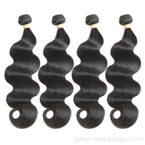Lsy Wholesale Hair Bulk 1kg/2kg/3kg Grade 10A Peruvian Body Wave Bundles